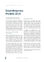 Preview for 4 page of SOUNDIMPRESS PU400-2CH User Manual