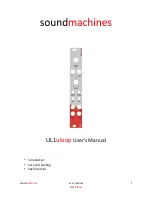 Preview for 1 page of Soundmachines UL1uloop User Manual