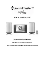 SOUNDMASTER 4220USB Manual preview