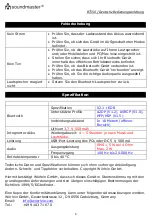 Preview for 7 page of SOUNDMASTER BT550BL Manual