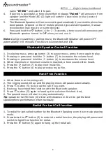 Preview for 11 page of SOUNDMASTER BT550BL Manual