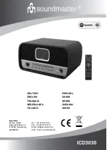 SOUNDMASTER ICD3030 Manual preview