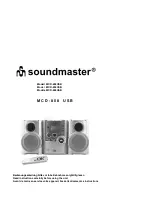 Preview for 1 page of SOUNDMASTER MCD-808USB Instructions Manual