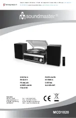 SOUNDMASTER MCD1820 Manual preview