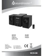 SOUNDMASTER MCD400 Instruction Manual preview