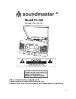 Preview for 1 page of SOUNDMASTER PL-740 Instructions Manual