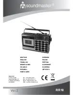 Preview for 1 page of SOUNDMASTER RR18 Manual