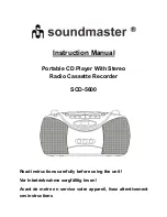 Preview for 1 page of SOUNDMASTER SCD-5600 Instruction Manual