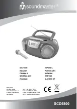 SOUNDMASTER SCD5800 Manual preview