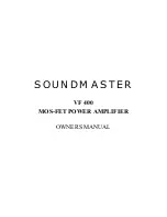 SOUNDMASTER Soundmaster VF 400 Owner'S Manual preview