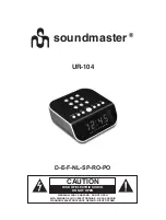 SOUNDMASTER UR-104 Manual preview