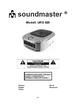 SOUNDMASTER URD 820 Manual предпросмотр