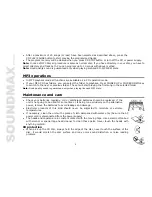 Предварительный просмотр 8 страницы SoundMax SM-2402 Instruction Manual