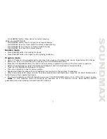 Предварительный просмотр 7 страницы SoundMax SM-2403 Instruction Manual