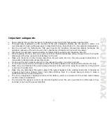 Preview for 3 page of SoundMax SM-CCR3038 Instruction Manual