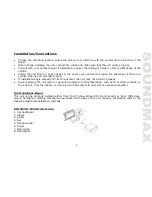 Предварительный просмотр 5 страницы SoundMax SM-CMD2021 Instruction Manual