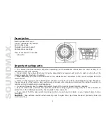 Предварительный просмотр 2 страницы SoundMax SM-CSP12 Instruction Manual