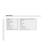 Предварительный просмотр 4 страницы SoundMax SM-CSP12 Instruction Manual