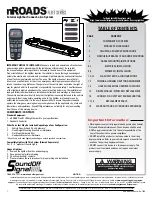 Предварительный просмотр 1 страницы Soundoff Signal nROADS Fleet Series Manual