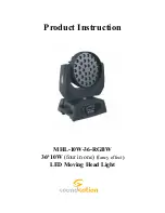 Предварительный просмотр 1 страницы soundsation MHL-10W-36-RGBW Product Instruction