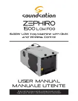 soundsation ZEPHIRO 1500 LOW FOG User Manual preview