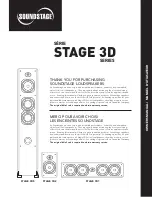 Preview for 1 page of Soundstage 3D1 Manual