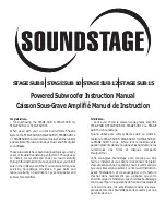 Soundstage STAGE SUB 15 Instruction Manual preview