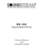 Soundstream BX-10X Owner'S Manual preview