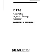 Soundstream DTA 1 Owner'S Manual предпросмотр