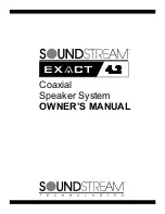 Soundstream Exact Exact 4.2 Owner'S Manual предпросмотр