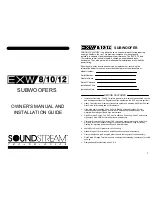 Soundstream EXC 10 Owners And Installation Manual preview