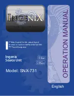 Soundstream Ingenix SNX-731 Operation Manual предпросмотр