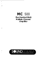 Soundstream MC.500 User Manual предпросмотр