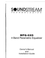 Soundstream MPQ-6XO Owner'S Manual And Installation Manual preview