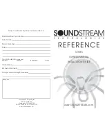 Soundstream Reference Series RW-10 User Manual preview