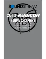 Soundstream RUBICON RUB.102 User Manual preview