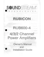 Preview for 1 page of Soundstream Rubicon RUB600-4 Owner'S Manual And Installation Manual