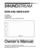 Soundstream SDR-656 Owner'S Manual preview