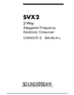 Preview for 1 page of Soundstream SVX-2 Owner'S Manual