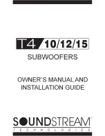 Soundstream T4-10 Owner'S Manual And Installation Manual preview