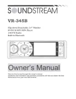 Предварительный просмотр 1 страницы Soundstream VR-345B Owner'S Manual