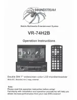 Soundstream VR-74H2B Operation Instructions Manual preview