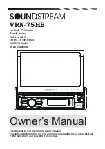 Предварительный просмотр 1 страницы Soundstream VRN-75HB Owner'S Manual