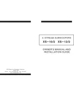 Preview for 1 page of Soundstream XS-10/2 Owner'S Manual And Installation Manual