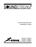 Предварительный просмотр 1 страницы Soundstream XTA180.2 Owner'S Manual And Installation Manual