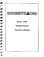 SoundTracs Solo Live Operator'S Manual preview