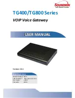 Предварительный просмотр 1 страницы Soundwin TG400 Series User Manual