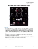 Preview for 1 page of Source Audio Nemesis Delay User Manual