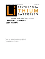 Preview for 1 page of SOUTH AFRICA LiTHIUM BATTERIES LIFEPO4 User Manual