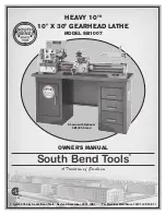 South Bend Tools SB1007 Owner'S Manual preview